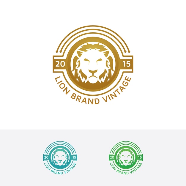 Modelo de logotipo do vetor da marca Lion