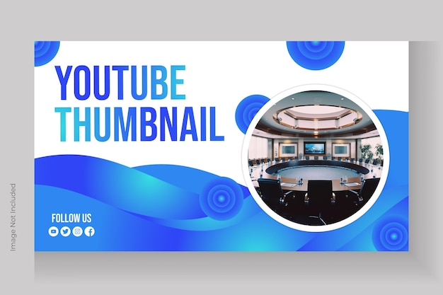 Vetor modelo de miniatura do youytube ou design de banner da web