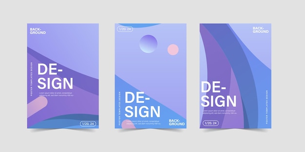 Vetor modelos de banners de design abstrato