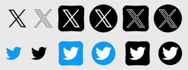 Vetor novo twitter vs xcom novation elon mask popular ícone de botão de mídia social logotipo de mensageiro instantâneo do twitter editorial