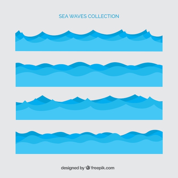 ondas do mar diferentes