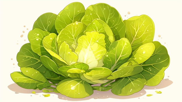 Pak Choi verde brilhante com caules suculentos