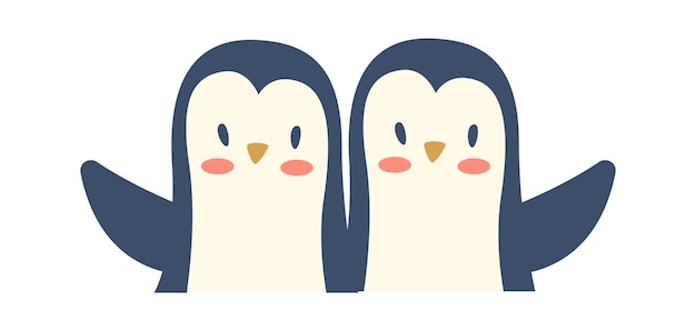 Vetor par de pinguins