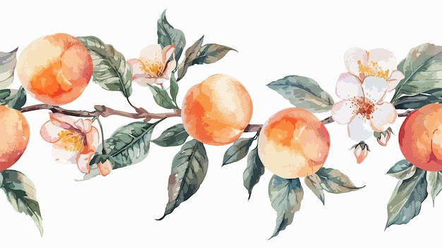 Vetor peixe vibrante com flores e folhas ilustração em aquarela