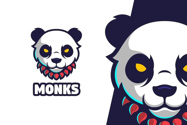 Personagem da mascote do logotipo do Panda Monk