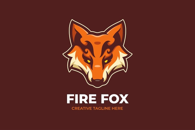 Personagem de logotipo de mascote Angry Fox