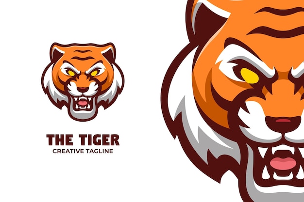 Personagem do logotipo do Tiger Head Mascot