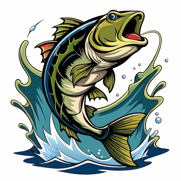 Vetor pesca vector tshirt design arte da pesca