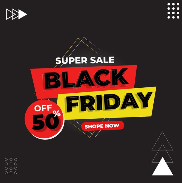 POST DE BANNER DE VENDA DE BLACK FRIDAY