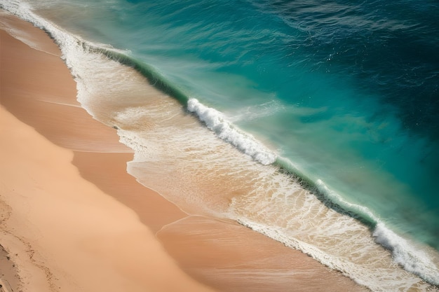 Praia de areia branca das Caraíbas cor de mar turquesa