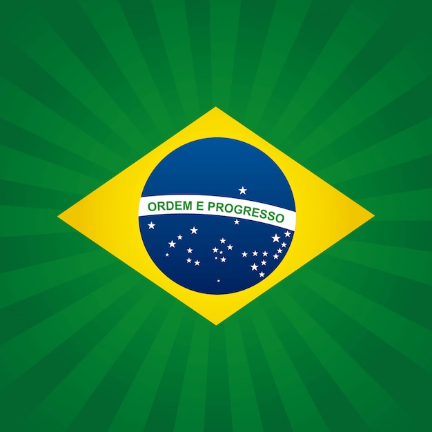 Projeto Brasil sobre fundo verde listras