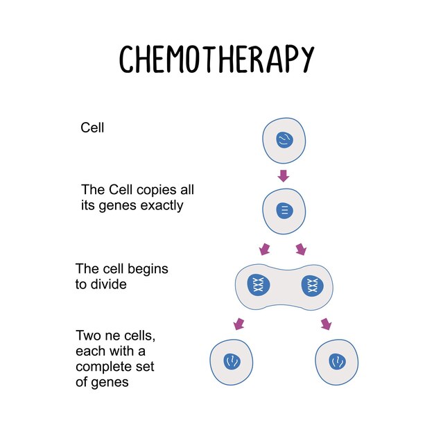 Vetor quimioterapia o uso de medicamentos para tratar o câncer visando e matando as células cancerígenas em todo o corpo