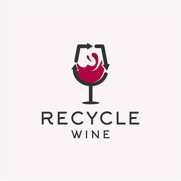 Recicle o design do logotipo do vinho