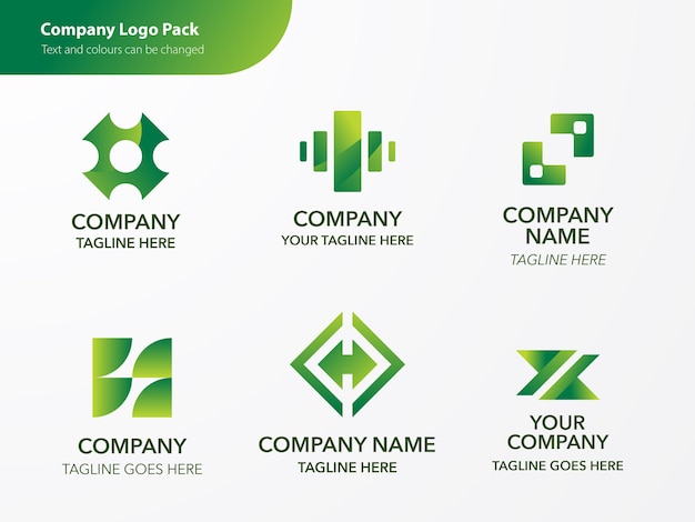 Vetor resumo do pacote de logotipo da empresa