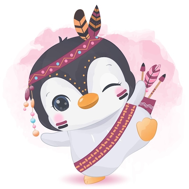 Série Tribal Pinguim Bonito