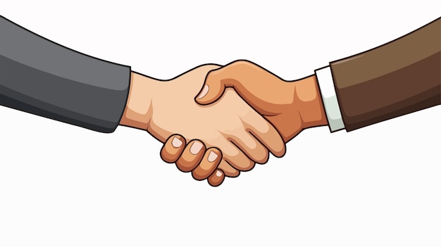 Vetor shake hands thin icon ilustração vetorial de desenhos animados