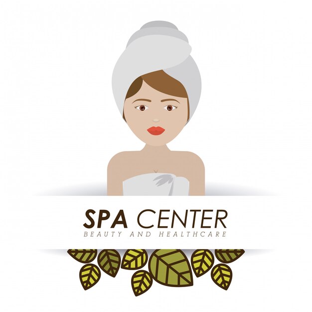 Spa design, ilustração vetorial.