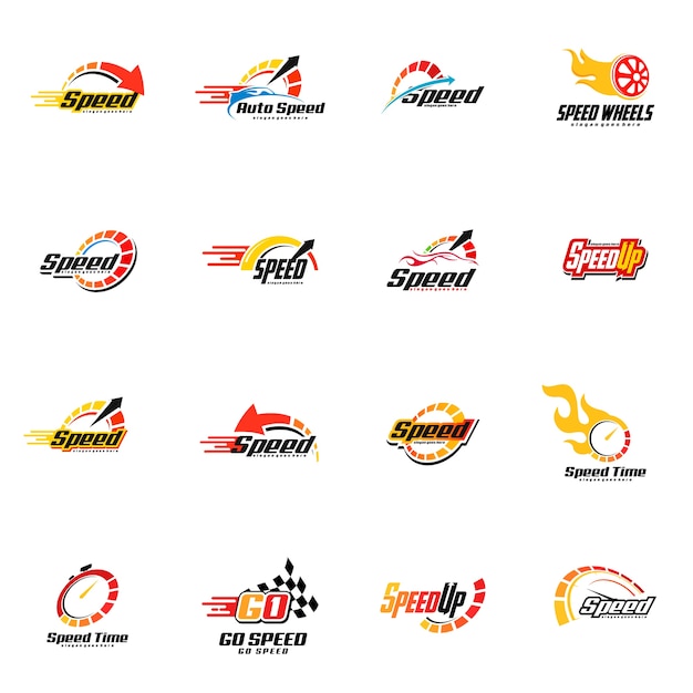 Speed ​​logo set