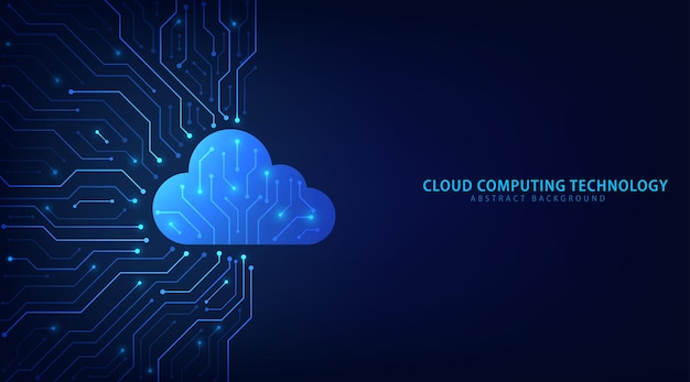 Tecnologia de computação em nuvem Conceito de tecnologia cibernética da Internet Tecnologia de conexão em nuvem abstrata