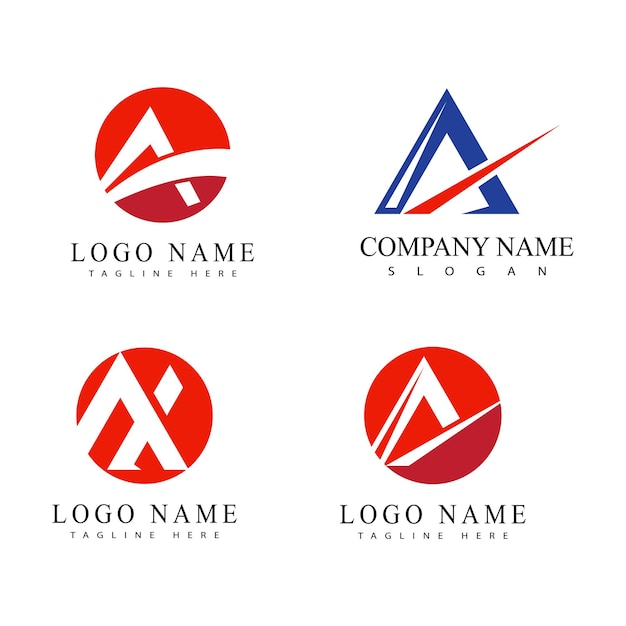 Um design de modelo de vetor de logotipo de letra inicial