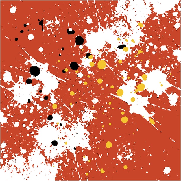 Vetor um fundo vermelho e laranja com muitas manchas amarelas e pretas