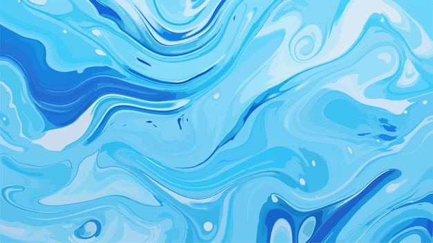 Vetor uma pintura abstrata azul e branca de uma onda azul