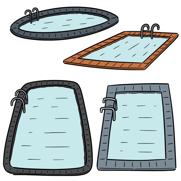 Vector conjunto de piscina