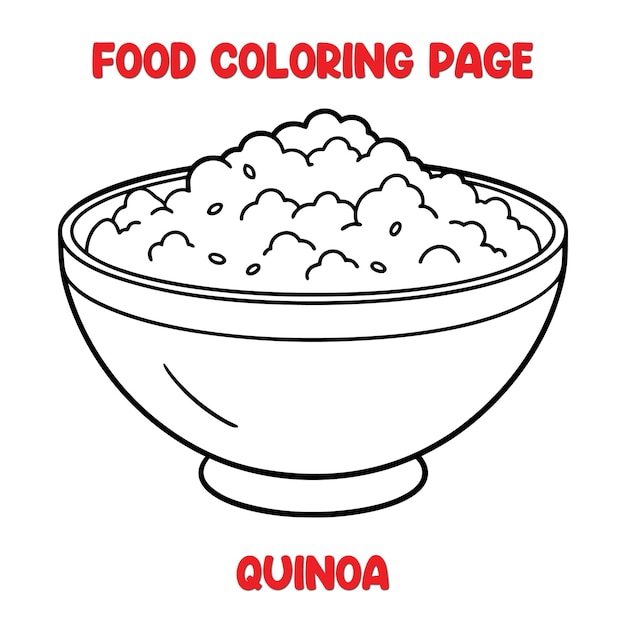 Vector de ilustração QUINOA página de coloração para crianças