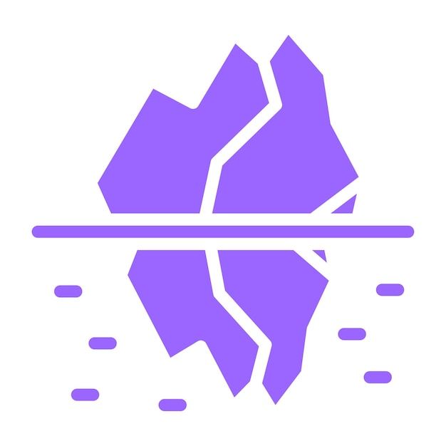 Vector Design Glaciers Icon Style (Estilo de ícone de geleiras)