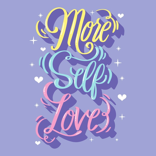 Amore lettering sfondo con cuori