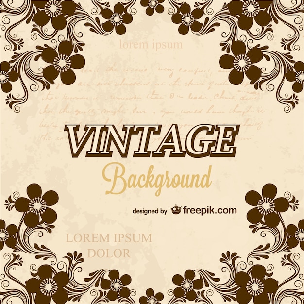 Vettore gratuito calligrafia vintage background