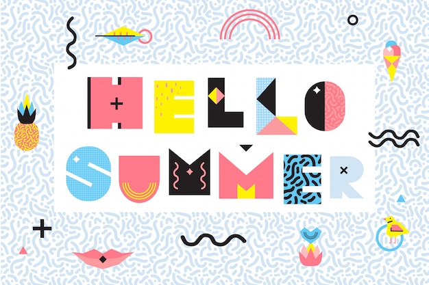 Ciao Summer Memphis Style Design