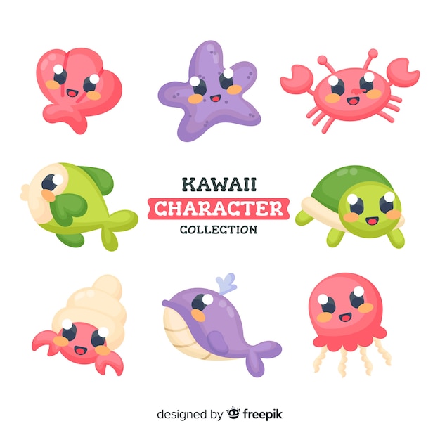 Collezione di personaggi Kawaii