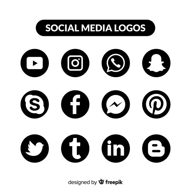 Collezione logo social media