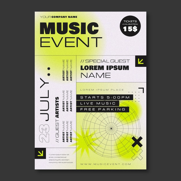 Design del poster dell'evento gradiente