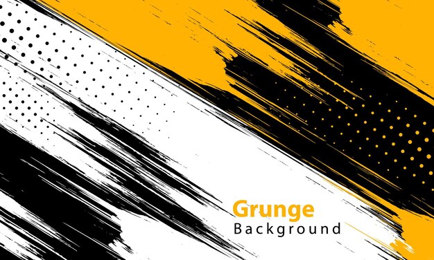 diagonale giallo e bianco grunge su sfondo nero