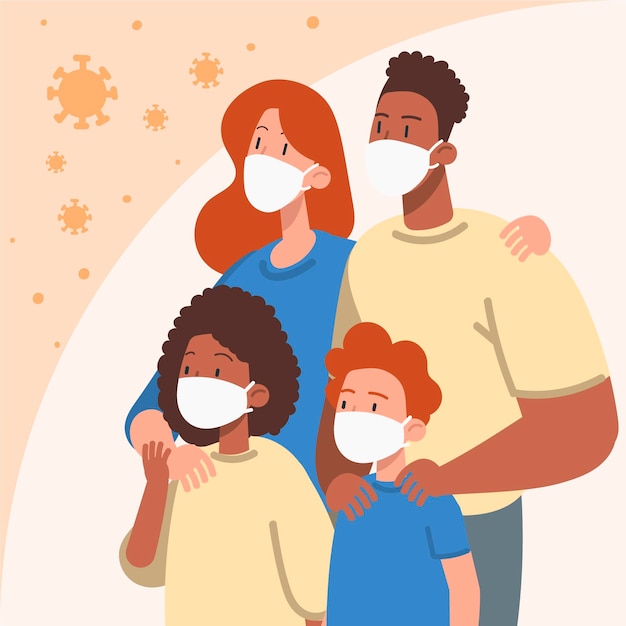 Famiglia protetta dal virus