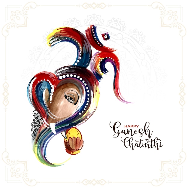 Fondo decorativo di celebrazione del festival felice di Ganesh Chaturthi