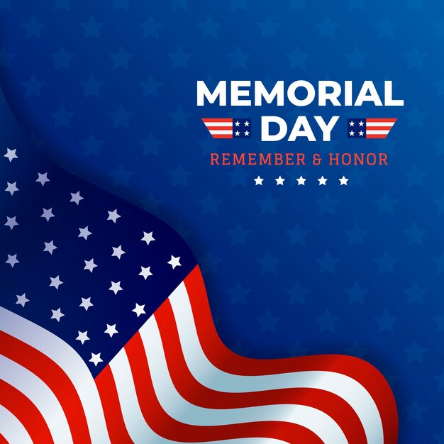 Gradiente usa memorial day illustrazione