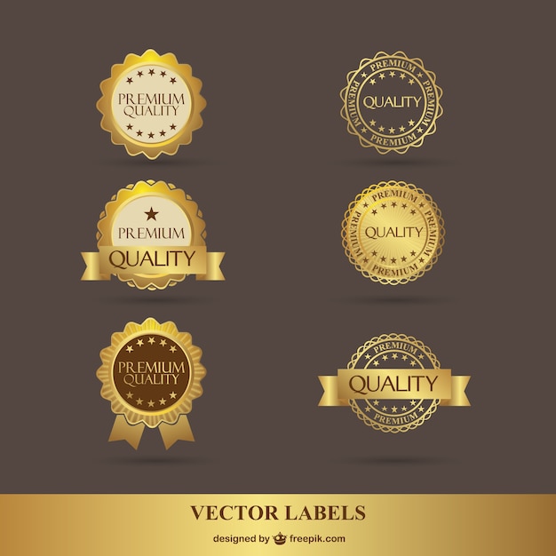 Vettore gratuito gratis stickers d&#39;oro premium