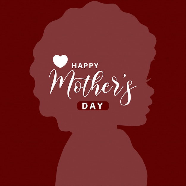 Vettore gratuito happy mother's day greetings maroon white background social media design banner vettore gratuito