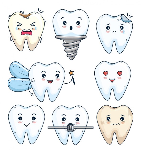 Impostare il trattamento dei denti e l'igiene con la protesi