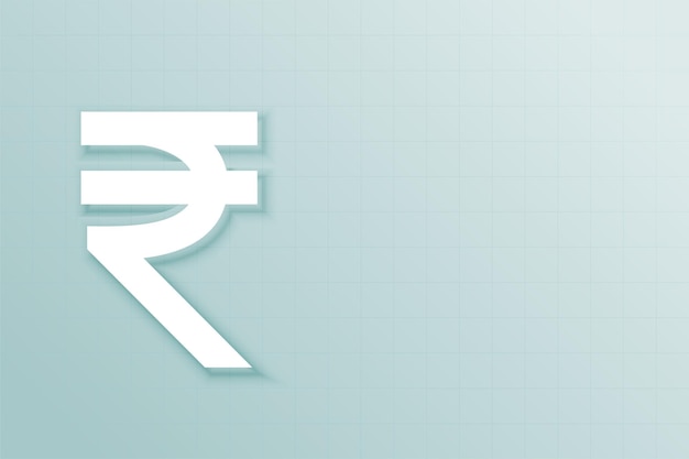 Vettore gratuito indian money rupia simbolo banner valuta ideale per la progettazione di e-commerce