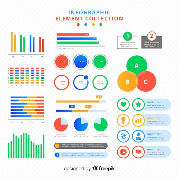 Vettore gratuito infographic elemento collectio