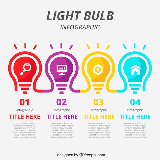 Lampadina infografica