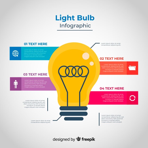 Lampadina infografica