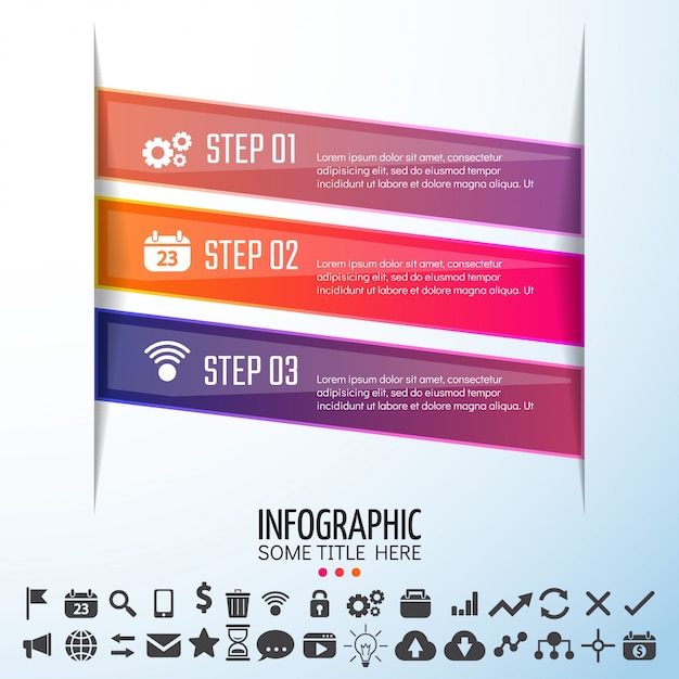 Vettore gratuito modello di disegno di infographics