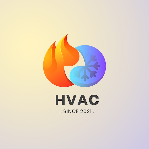 Modello di logo hvac creativo