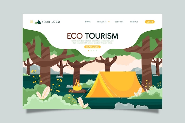 Pagina di destinazione del turismo ecologico