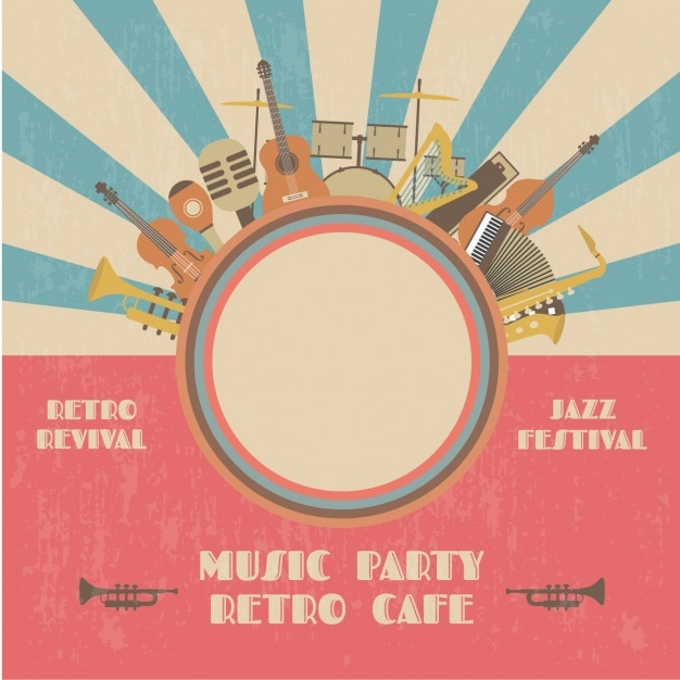 party poster Retro musica